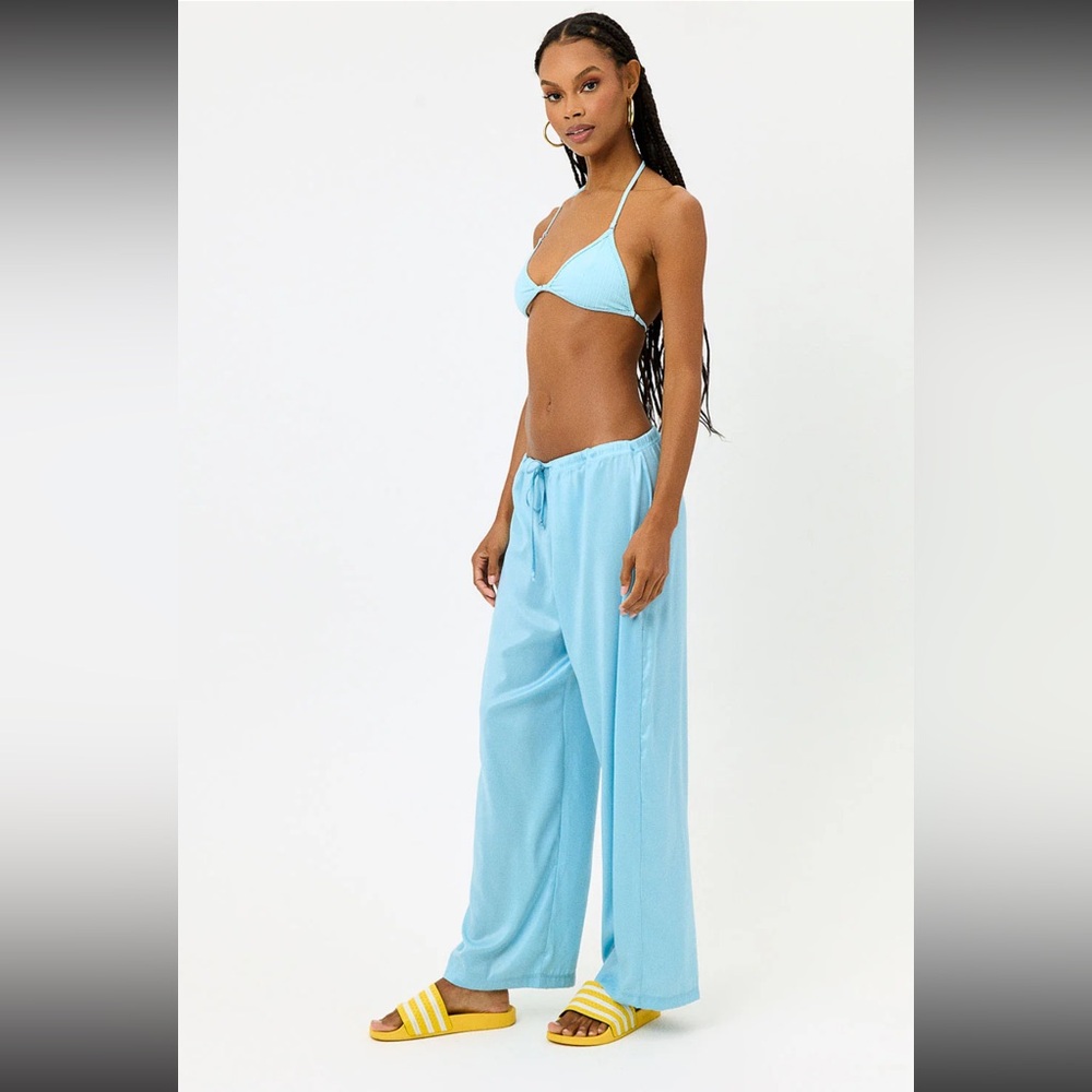 NWT Frankies Bikinis Michelle Low Rise Wide Leg Pants - Picture 3 of 9